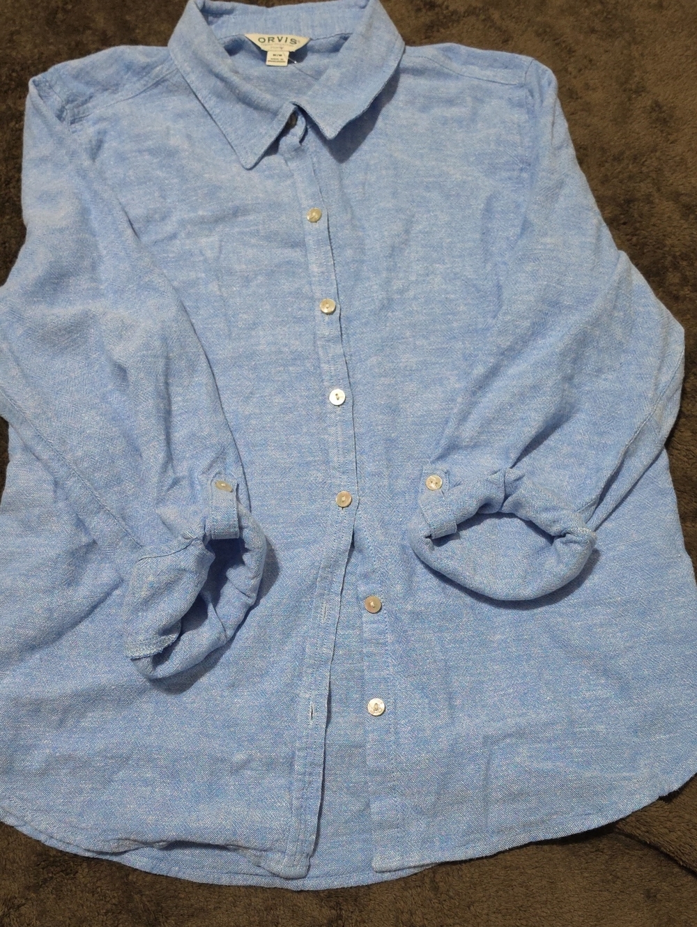 Orvis Light Blue Kids Button-Down Shirt